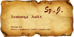 Szebenyi Judit névjegykártya