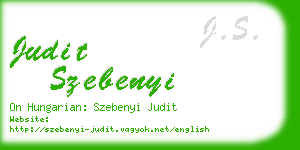 judit szebenyi business card